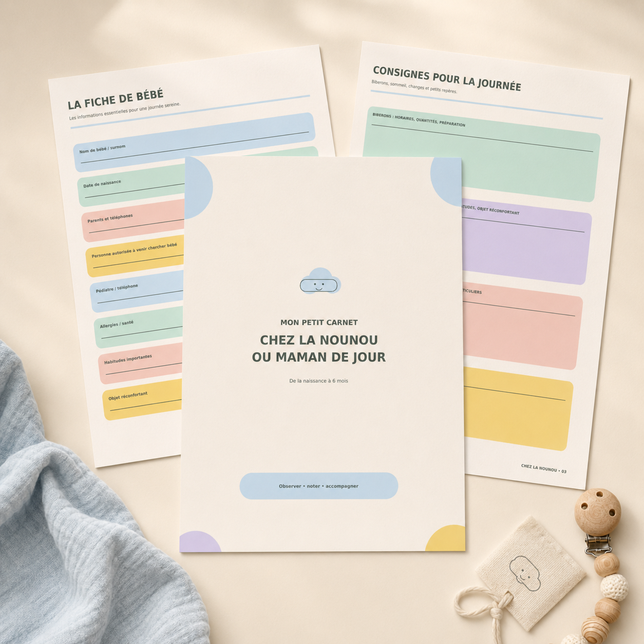 MON PETIT CARNET CHEZ LA NOUNOU OU MAMAN DE JOUR  🐥